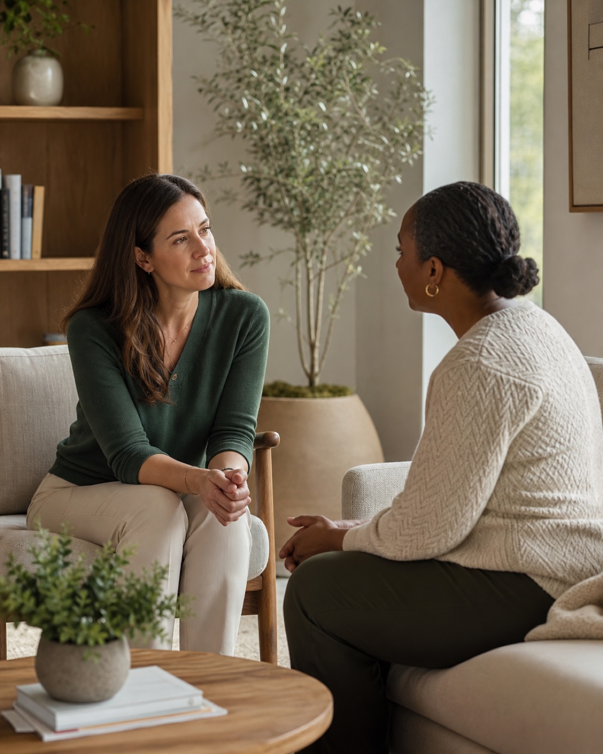 A member in an unhurried primary care conversation with an Averra Life provider